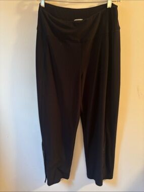 Sympli Black Relaxed Wide-Leg Track Pants
